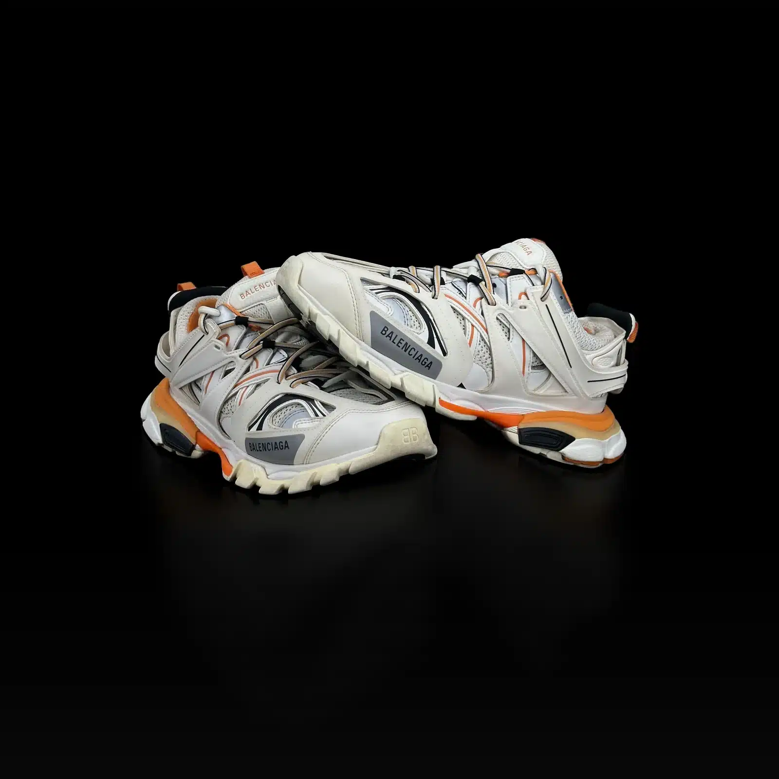 Balenciaga Track Sneakers White and Orange – Size 42 – 5