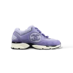 Chanel Runner Sneakers Purple Tweed, Leather and Suede – Size 37.5