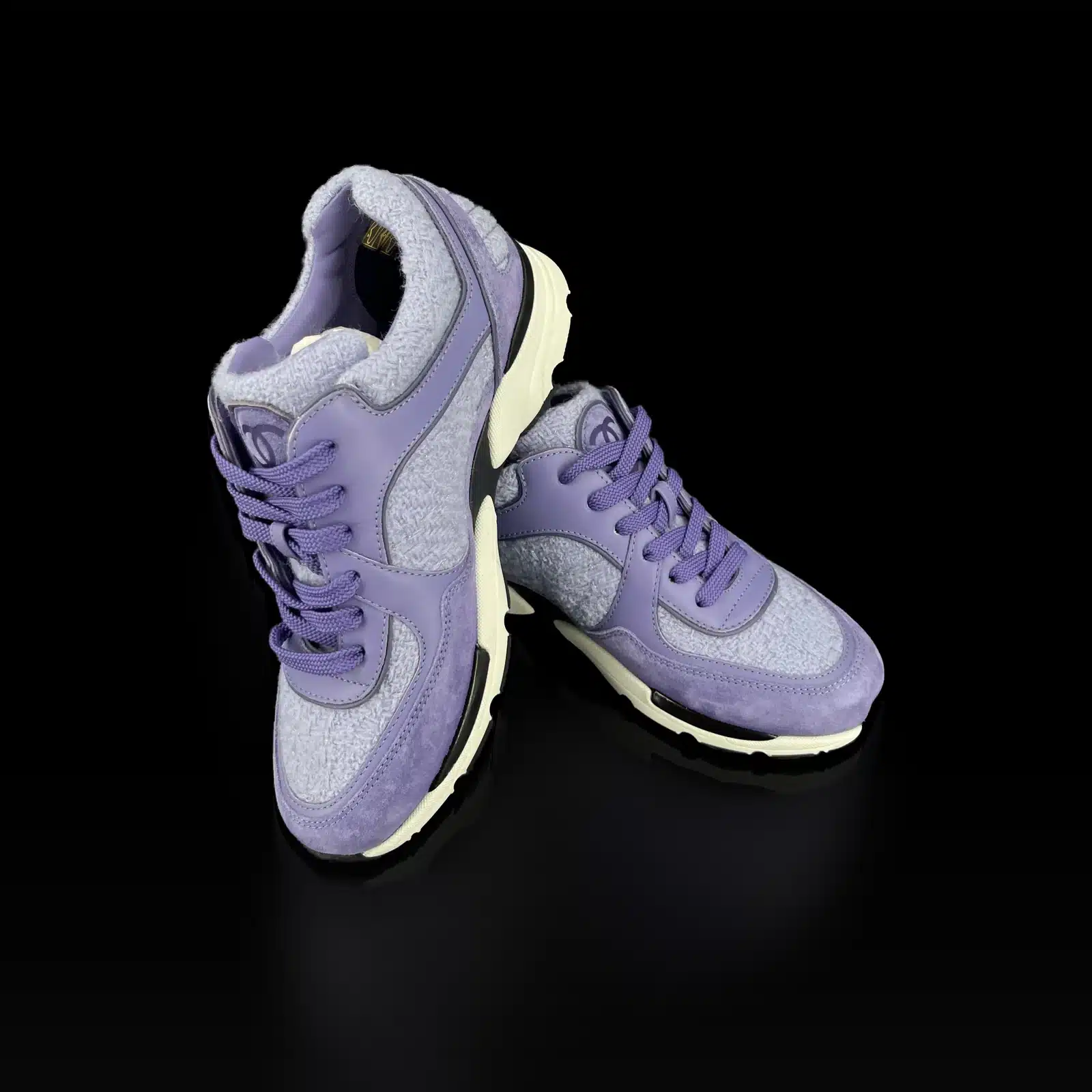Sneakers Chanel Runner Viola in Tweed, Pelle e Camoscio – Taglia 37.5 – 3