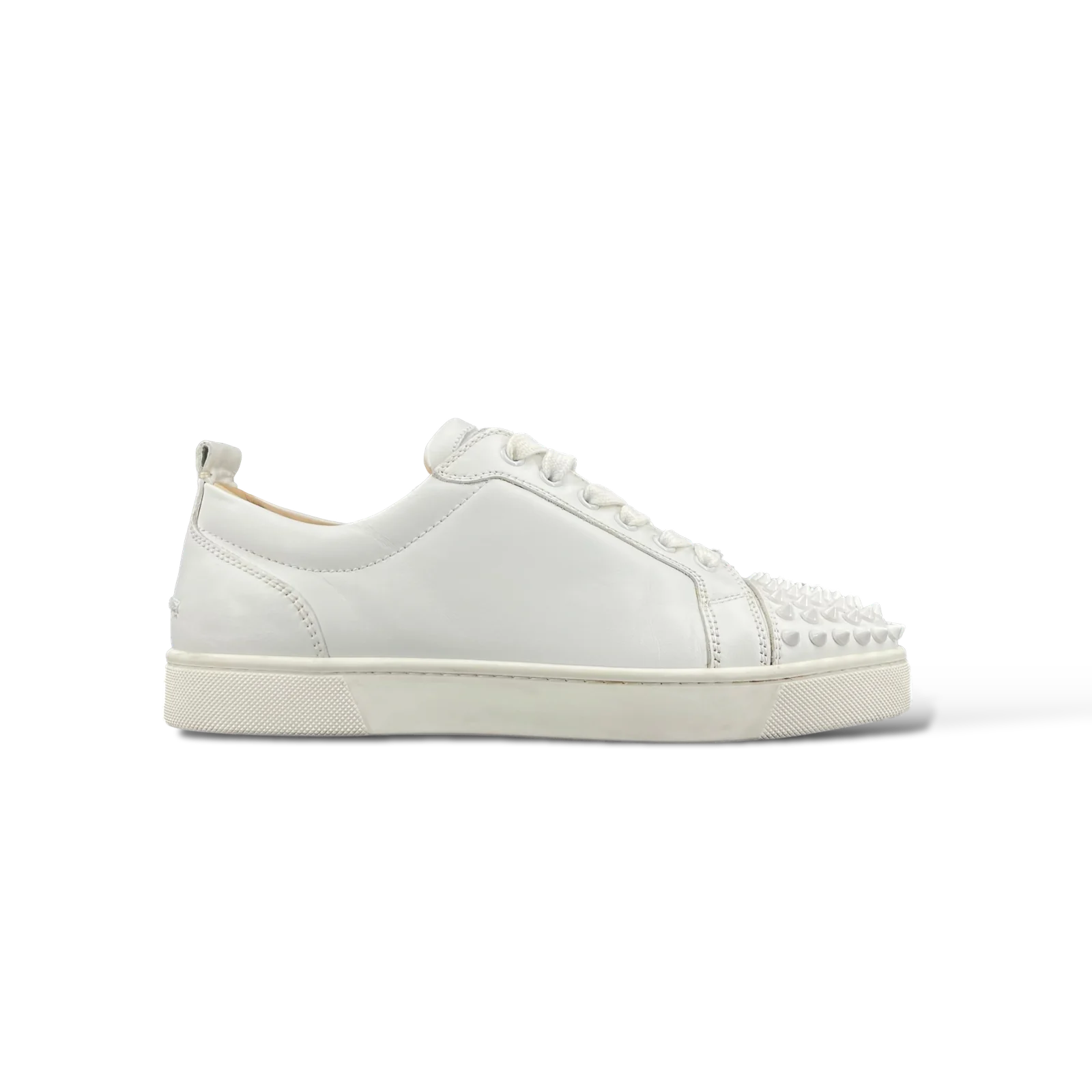 Baskets Christian Louboutin Louis Junior Spikes Blanches – Taille 40