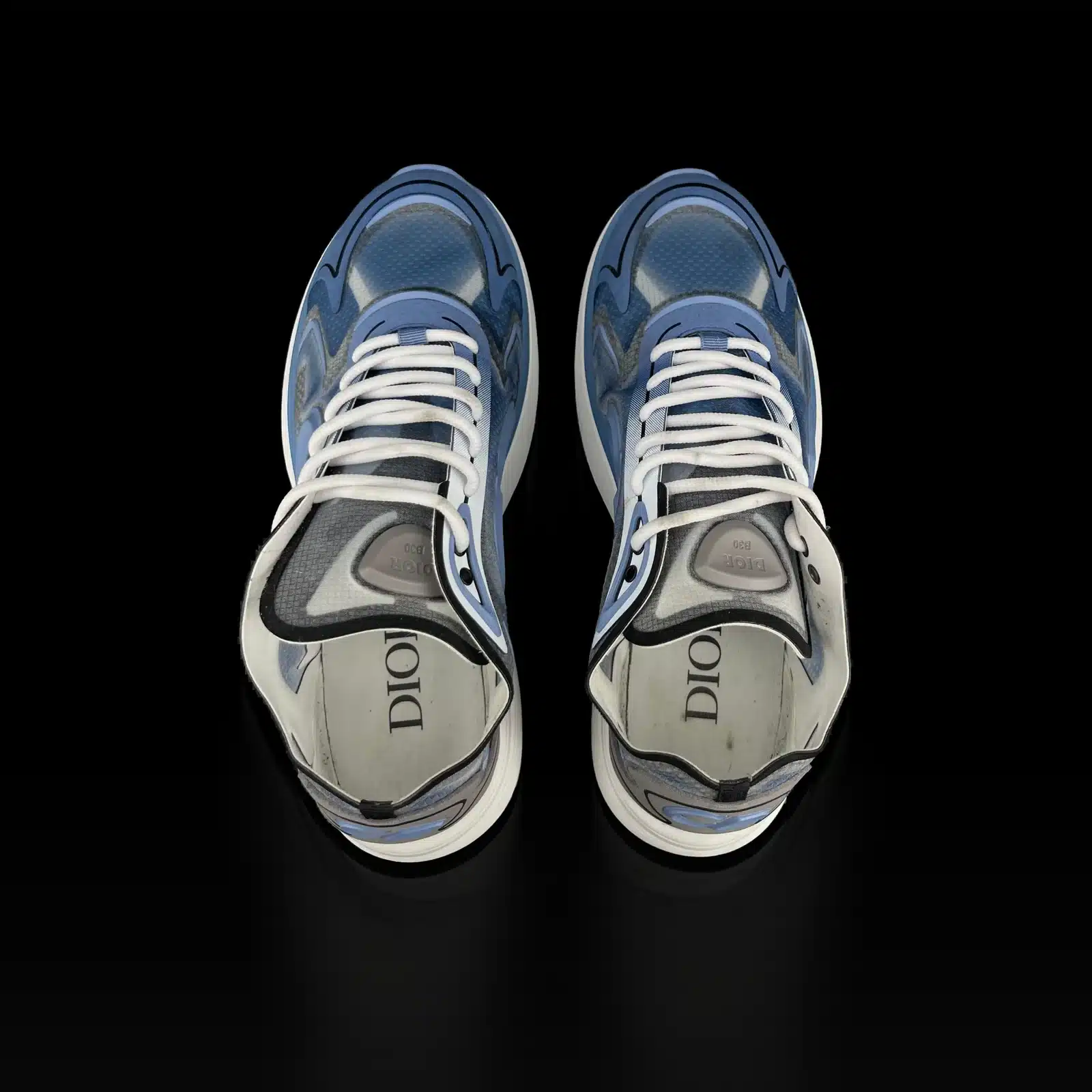 Baskets Dior B30 vues de dessus, semelles intérieures Dior