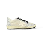 Baskets Golden Goose Ball Star Daim Gris et Paillettes Argentées – Taille 37