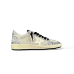Golden Goose Ball Star Sneakers Silver Glitter and Grey Suede – Size 36