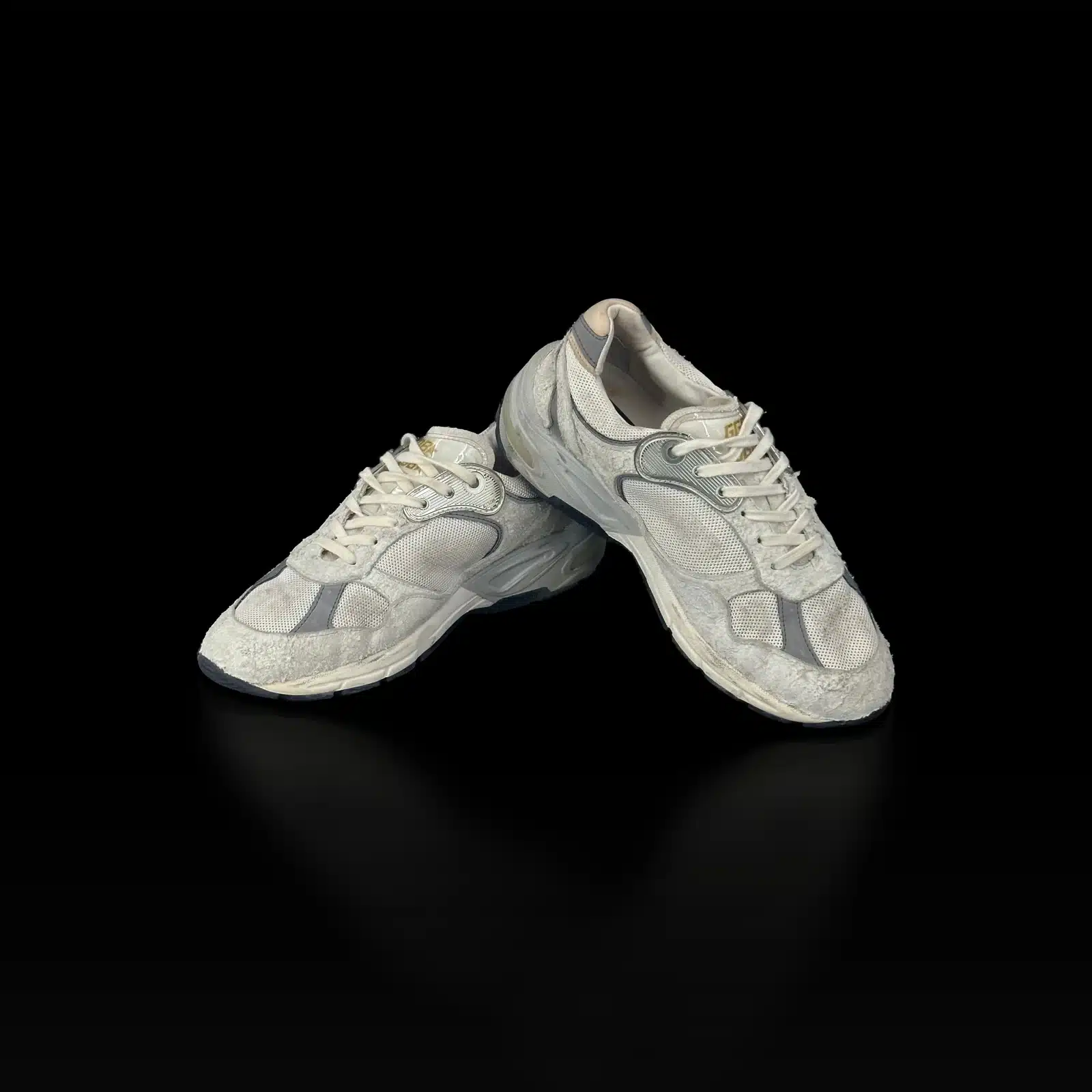 Golden Goose Dad Star Sneakers White and Silver – Size 37 – 2