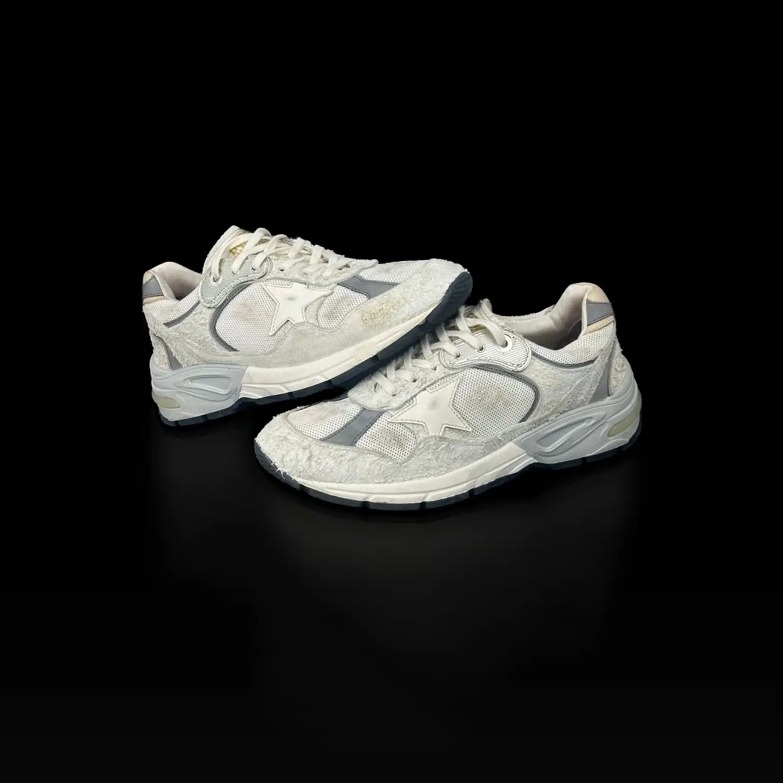 Golden Goose Dad Star Sneakers White and Silver – Size 37 – 3