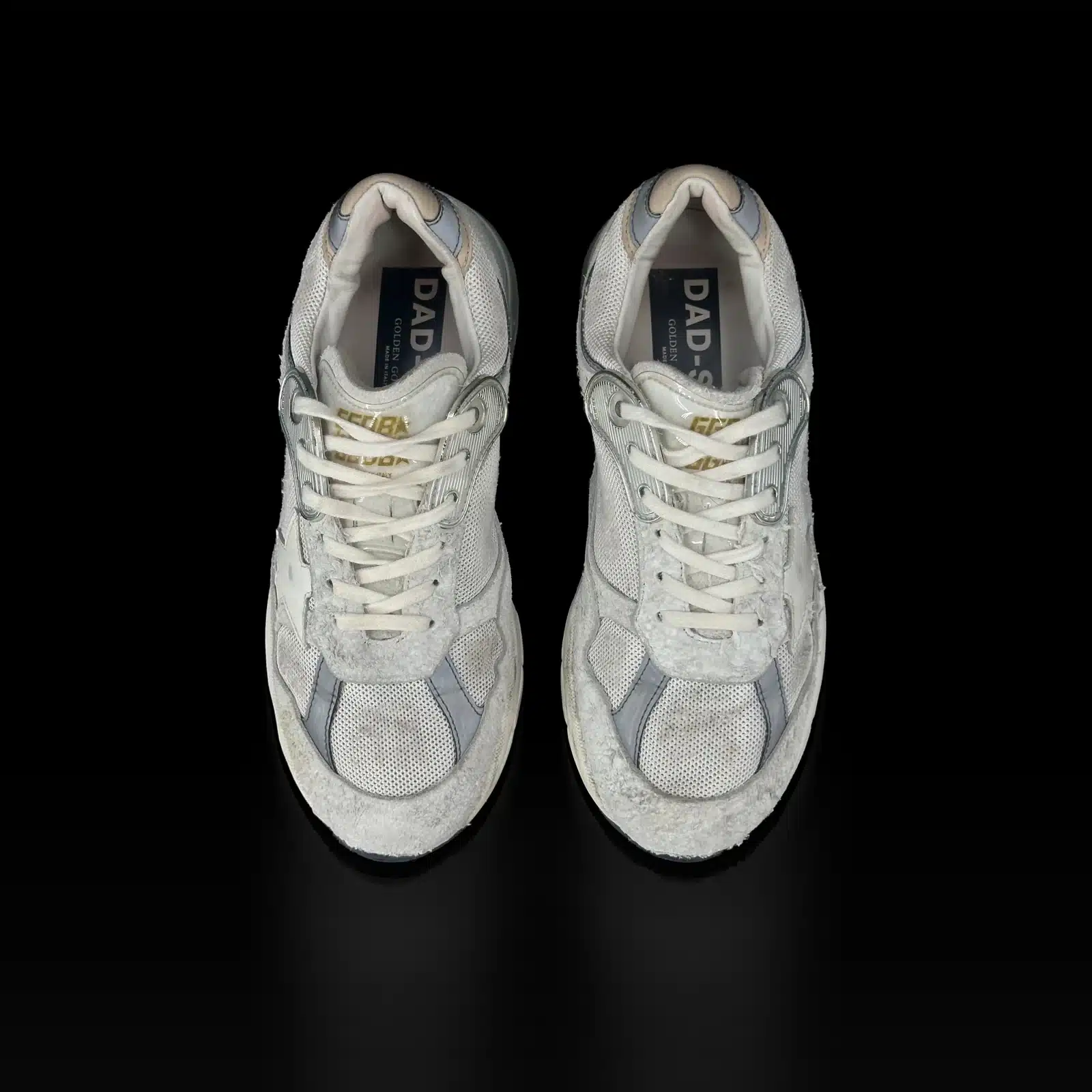 Golden Goose Dad Star Sneakers White and Silver – Size 37 – 4