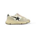 Sneakers Golden Goose Running Sole Grigio, Bianco e Stella Nera Glitter – Taglia 37