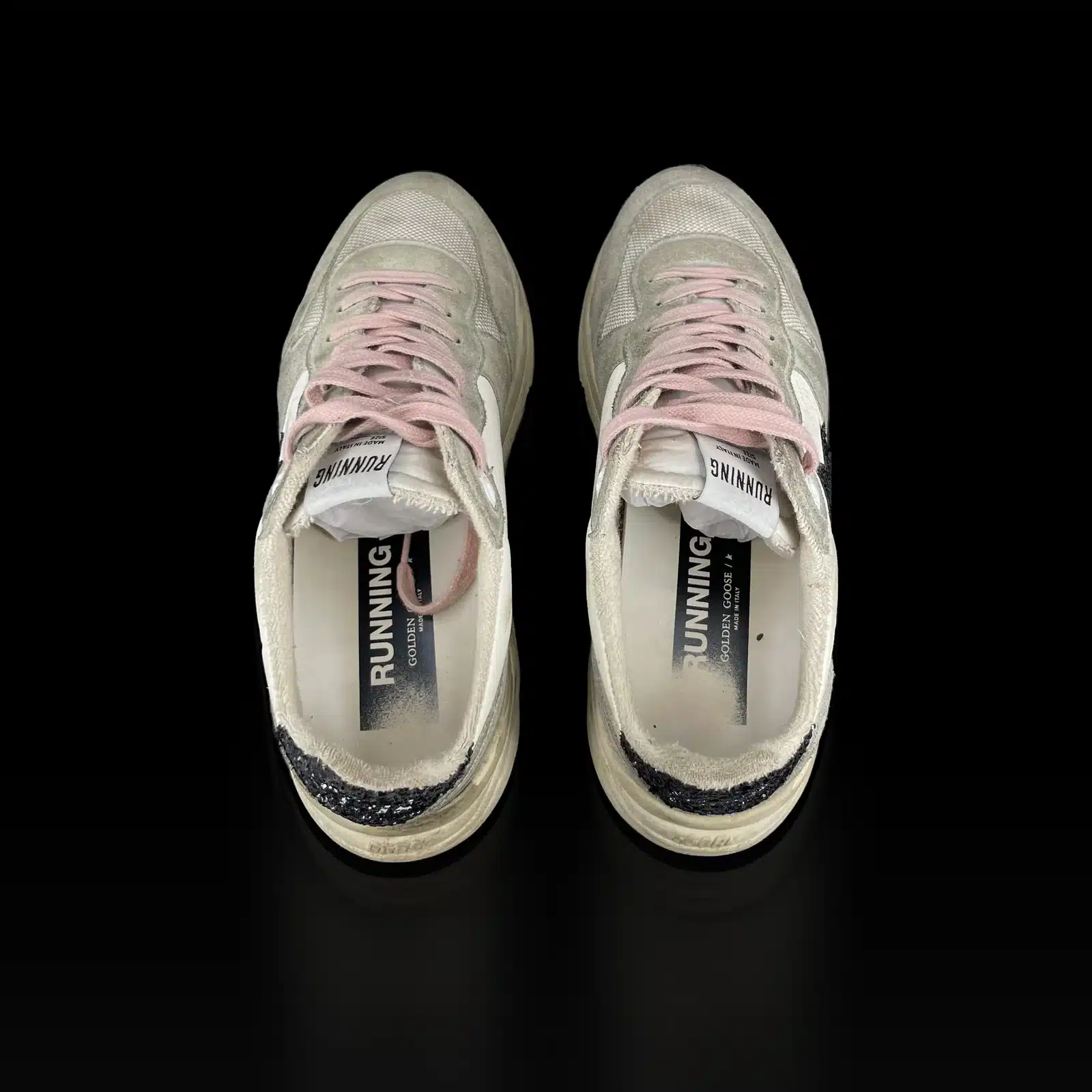 Golden Goose Running Sole sneakers from above, Running Made in Italy insoles