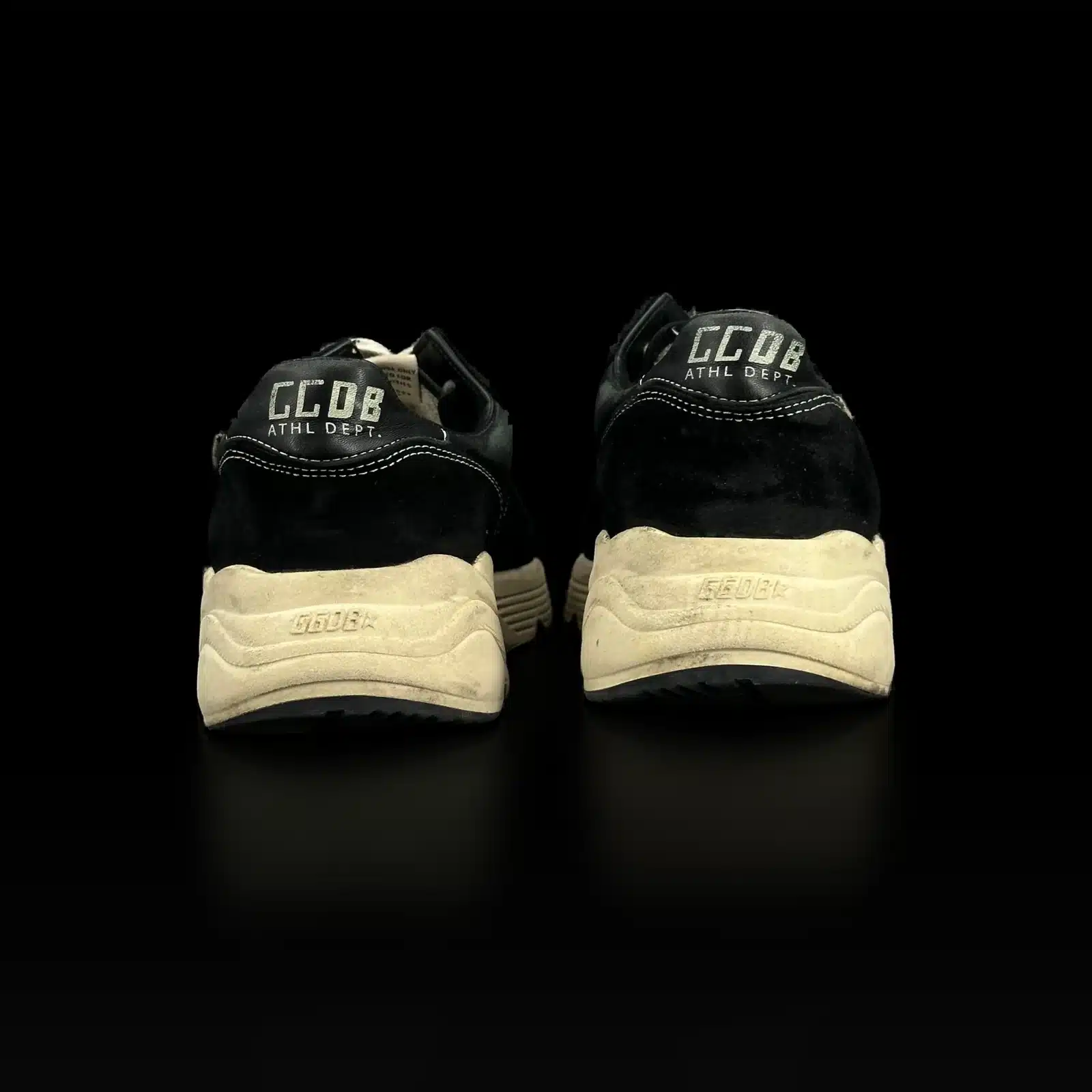 Golden Goose Running Sole Sneakers Black and White – Size 43