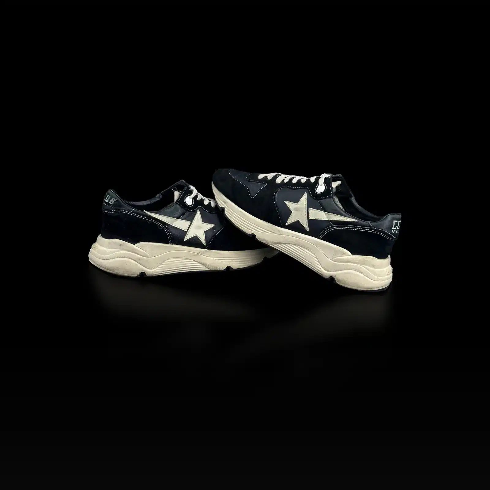 Golden Goose Running Sole Sneakers Black and White – Size 43 – 2