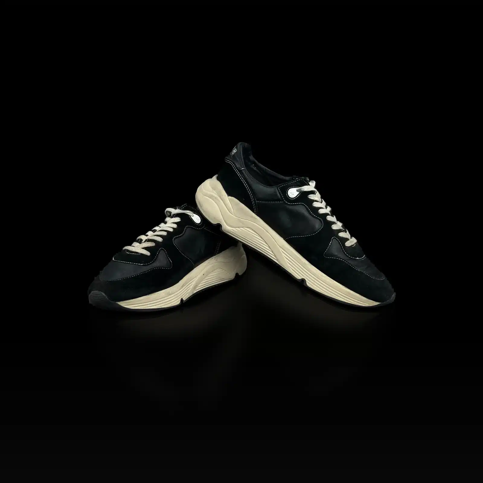 Golden Goose Running Sole Sneakers Black and White – Size 43 – 3
