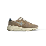 Baskets Golden Goose Running Sole Taupe et Étoile Pailletée – Taille 37