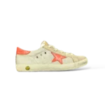 Baskets Golden Goose Super Star Beige et Étoile Corail – Pointure 35