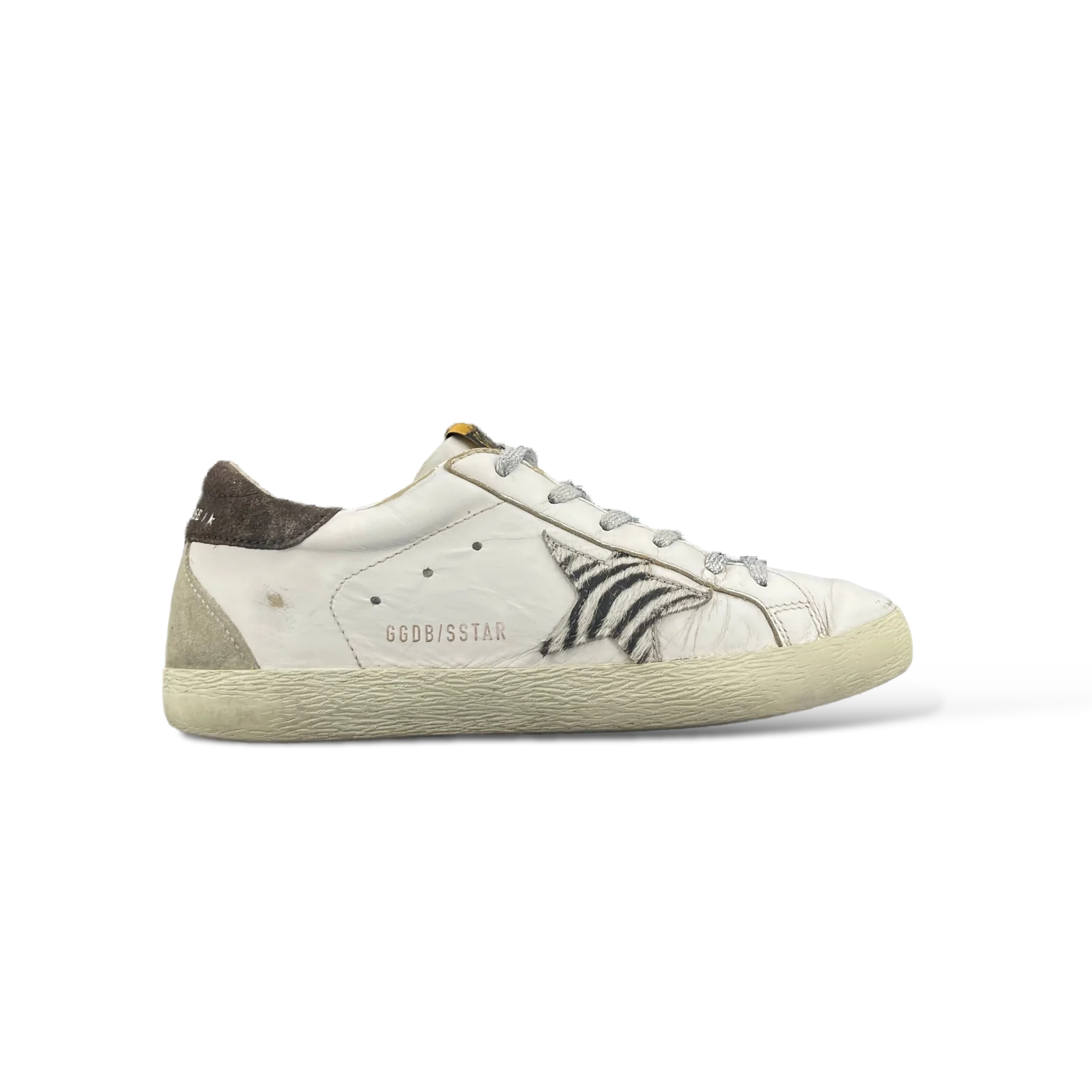Baskets Golden Goose Super Star Blanc Étoile Zèbre – Taille 37