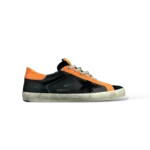 Baskets Golden Goose Super Star Noir et Orange Fluo – Pointure 43