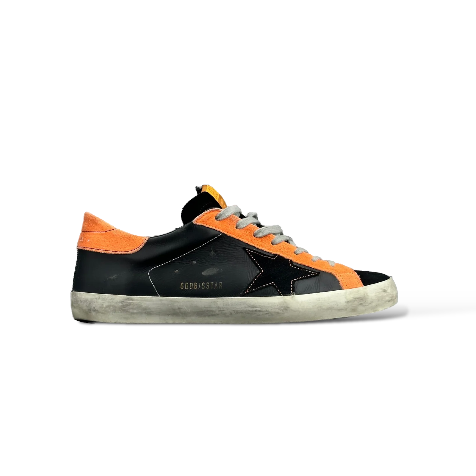 Baskets Golden Goose Super Star Noir et Orange Fluo – Pointure 43