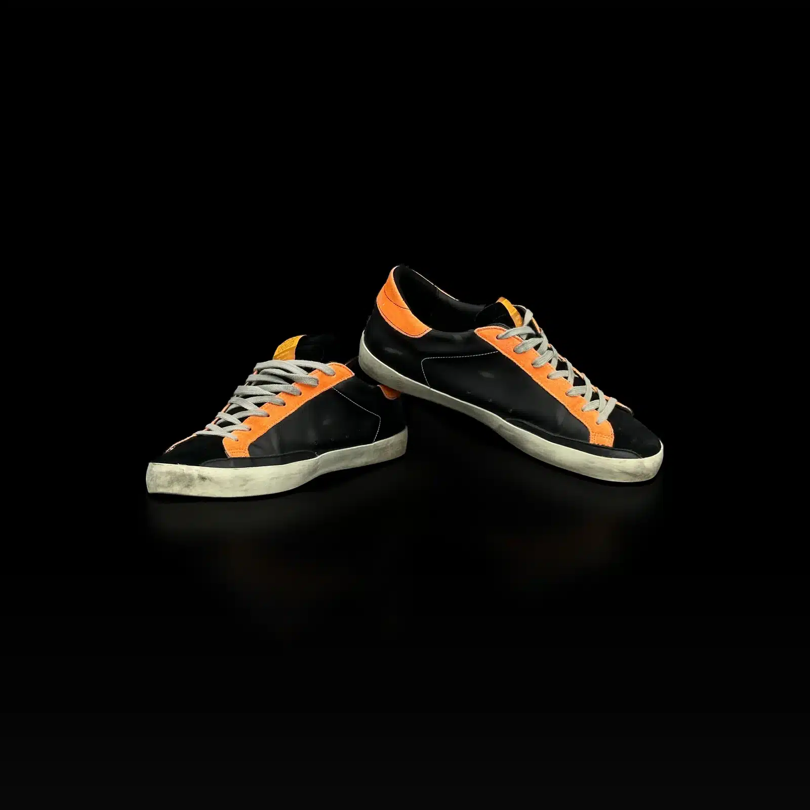 Golden Goose Super Star Sneakers Black and Neon Orange – Size 43 – 2