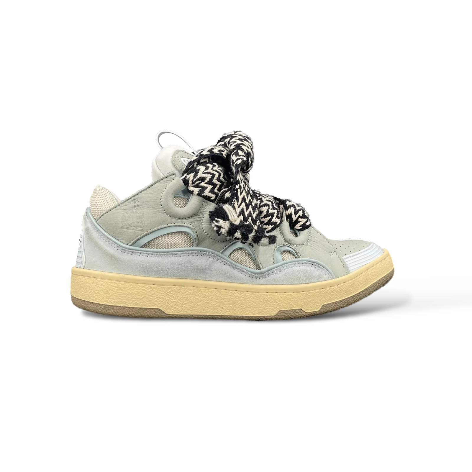 Baskets Lanvin Curb Vert d'Eau et Gris – Taille 39