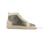 Baskets montantes Christian Louboutin Louis Strass Beige et Argent – Taille 40.5