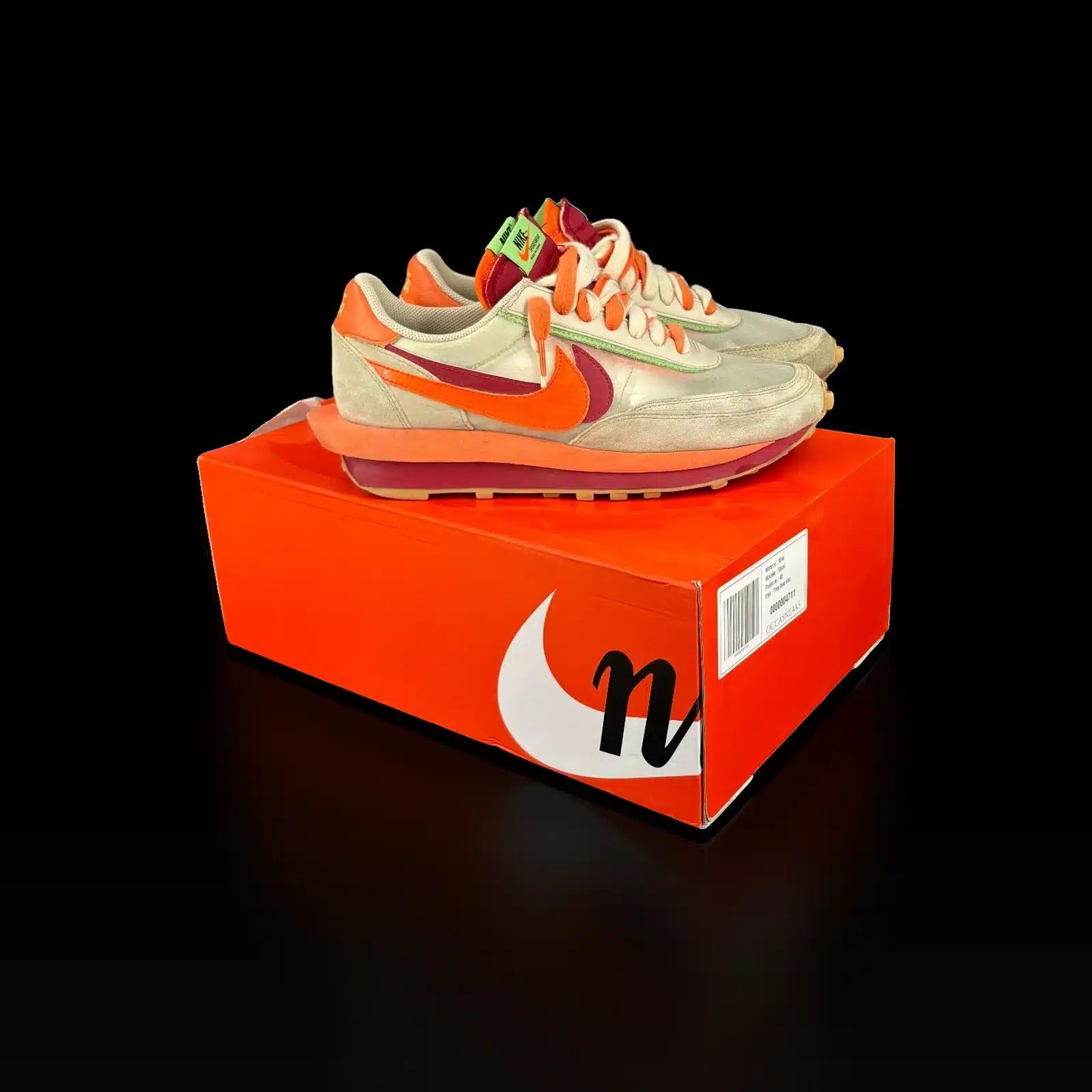 Baskets Nike LDWaffle sacai x CLOT Orange Blaze – Taille 45