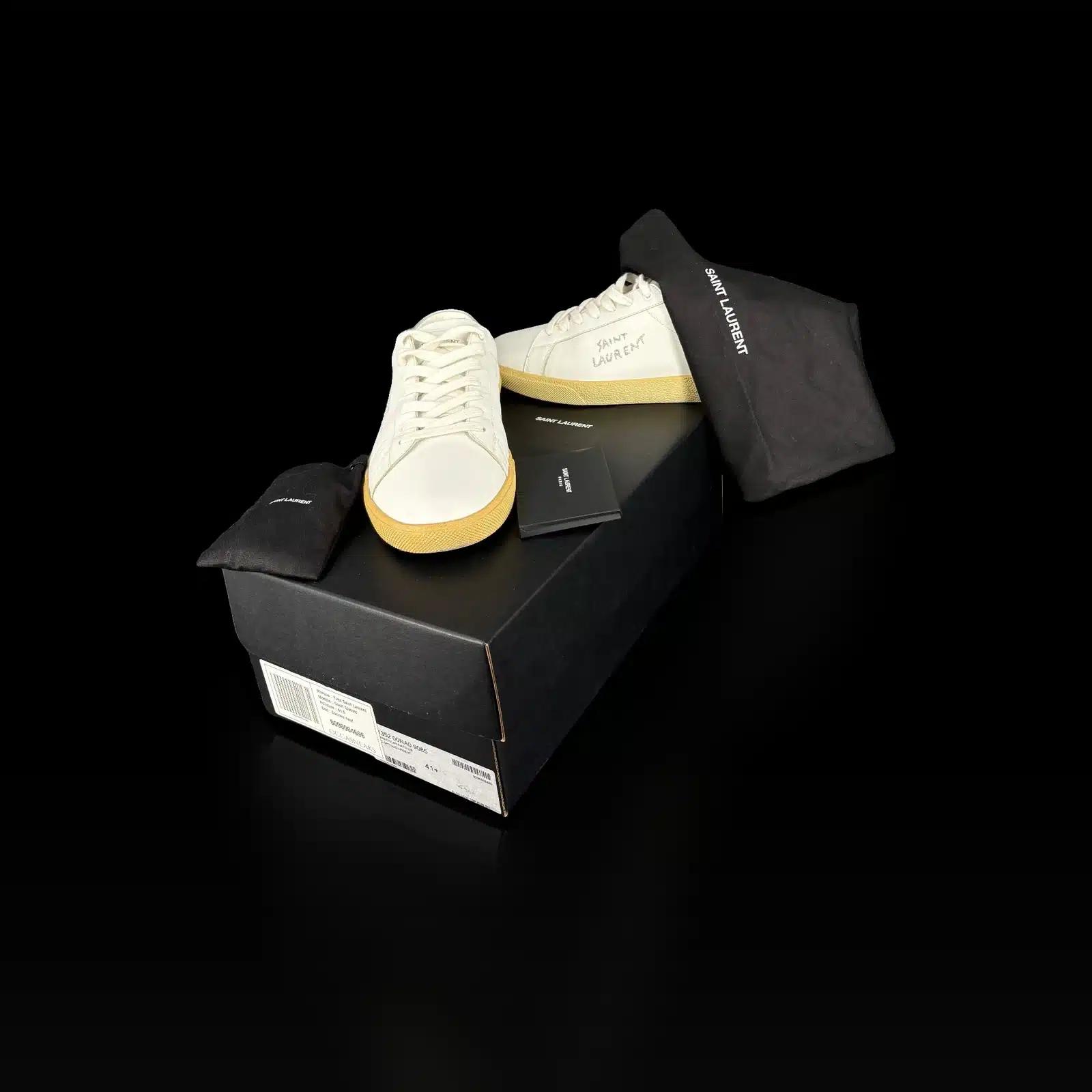 Baskets Saint Laurent Court Classic SL/06 Blanc et Argent – Taille 41,5
