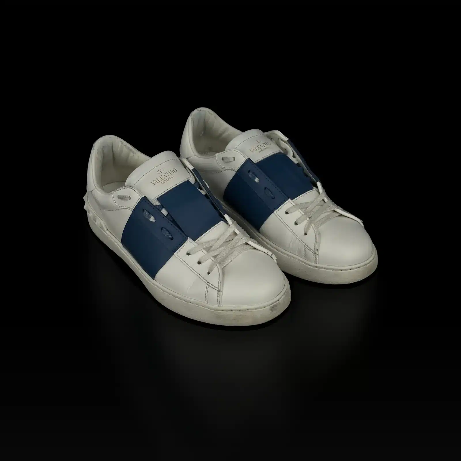 Valentino Garavani Open Sneakers White and Blue – Size 42