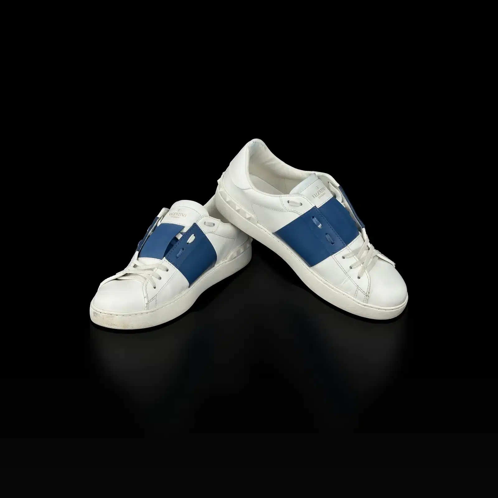 Zapatillas Valentino Garavani Open Blanco y Azul – Talla 42 – 2