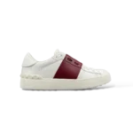 Baskets Valentino Garavani Open Blanc et Bordeaux – Taille 35.5