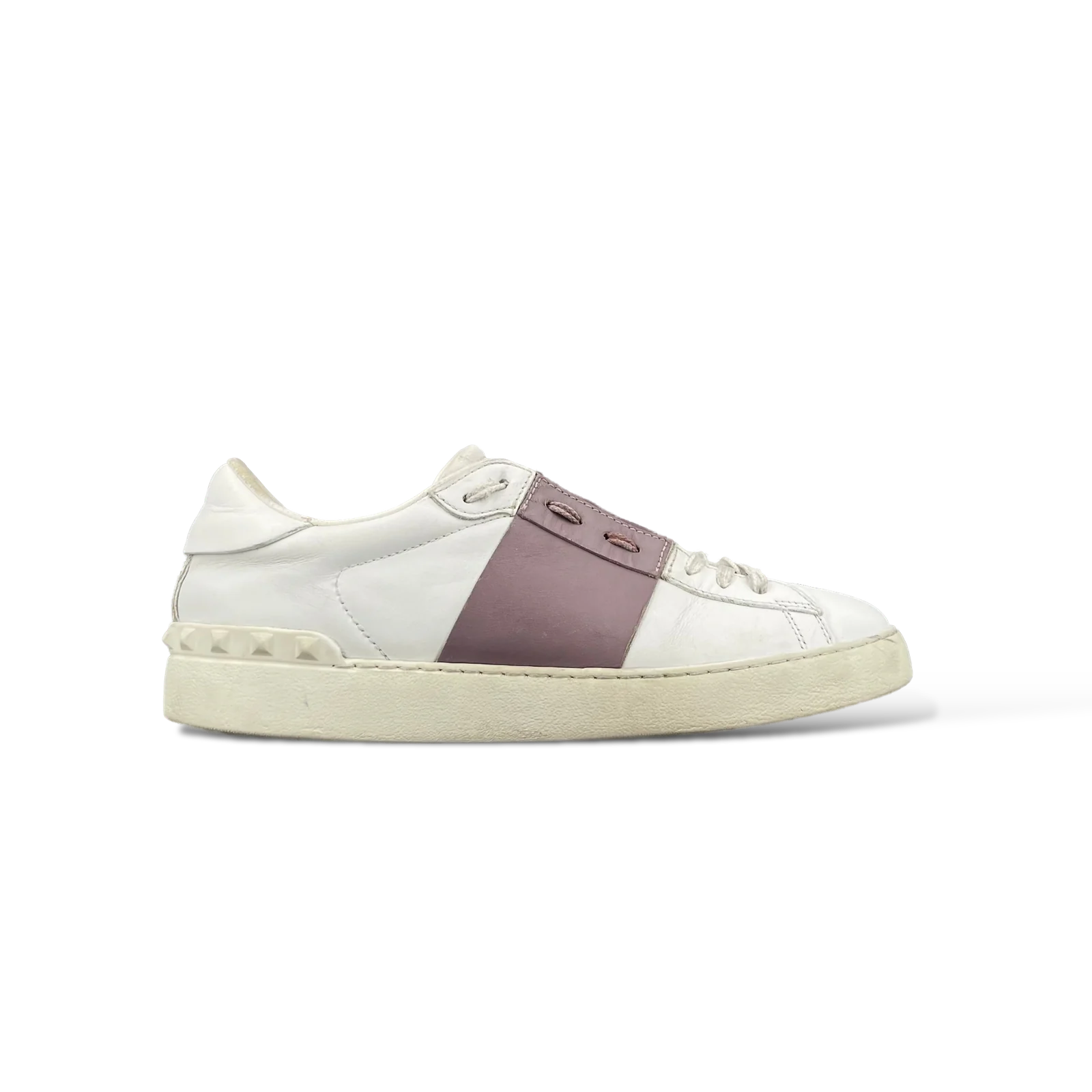 Baskets Valentino Garavani Open Blanc et Mauve – Taille 39.5