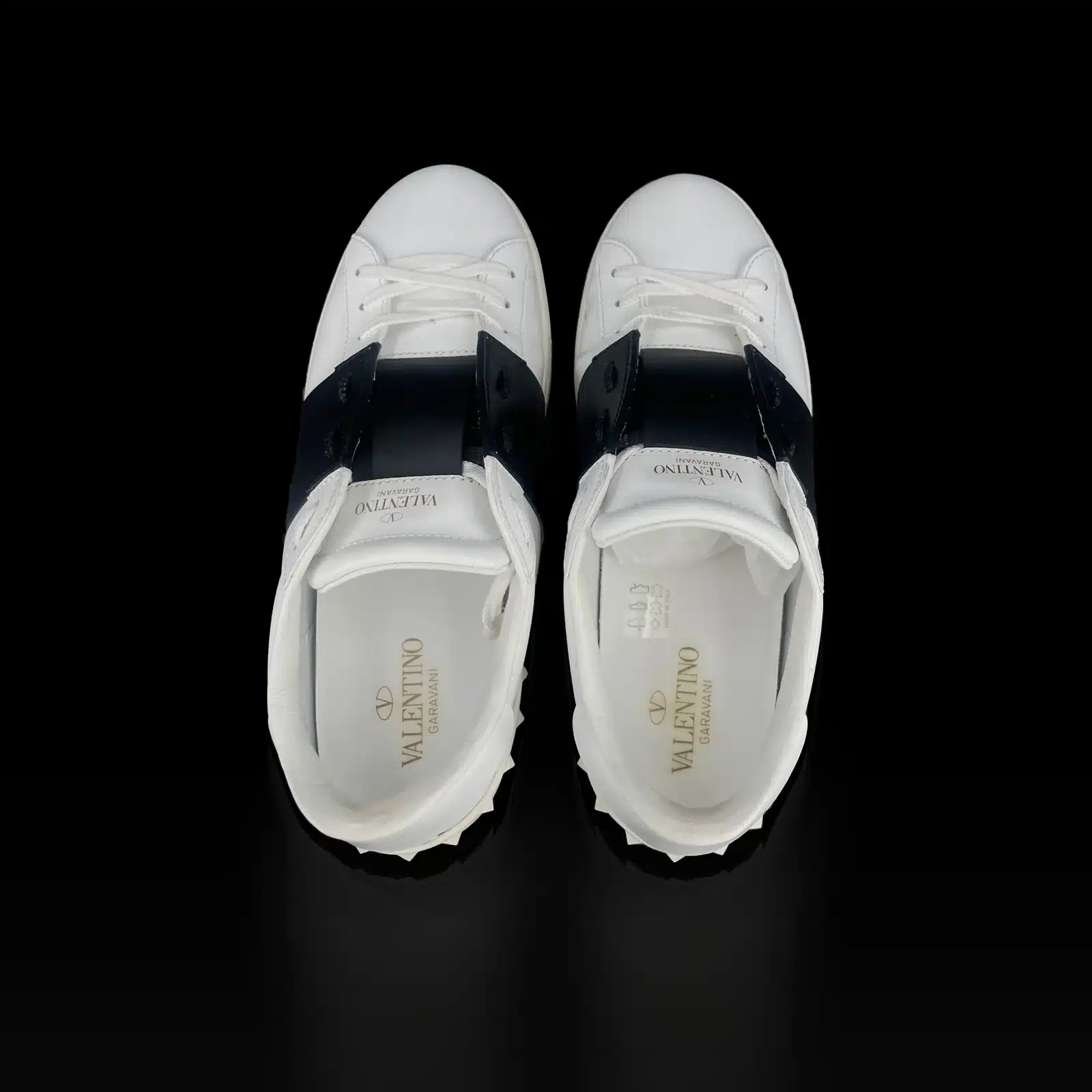 Baskets Valentino Open vues de dessus, semelles intérieures logo Valentino Garavani