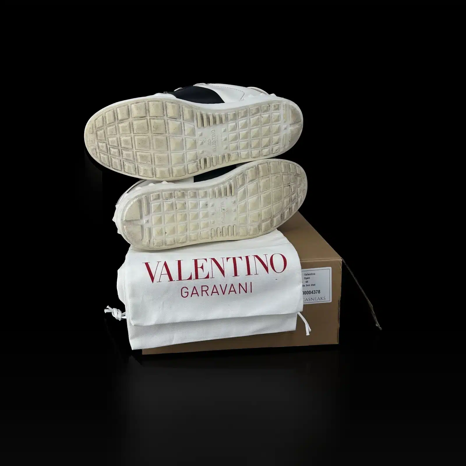 Valentino Garavani Open Sneakers White and Black – Size 44 – 6