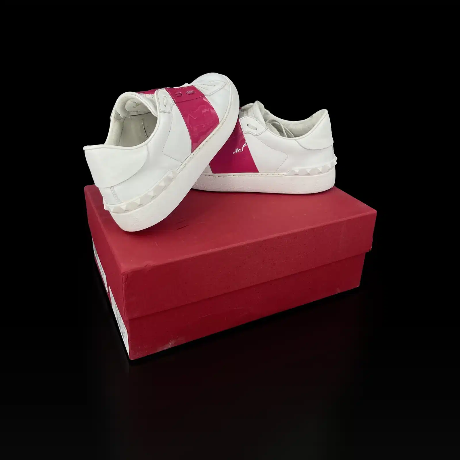 Baskets Valentino Open Blanc et Fuchsia – Taille 37.5