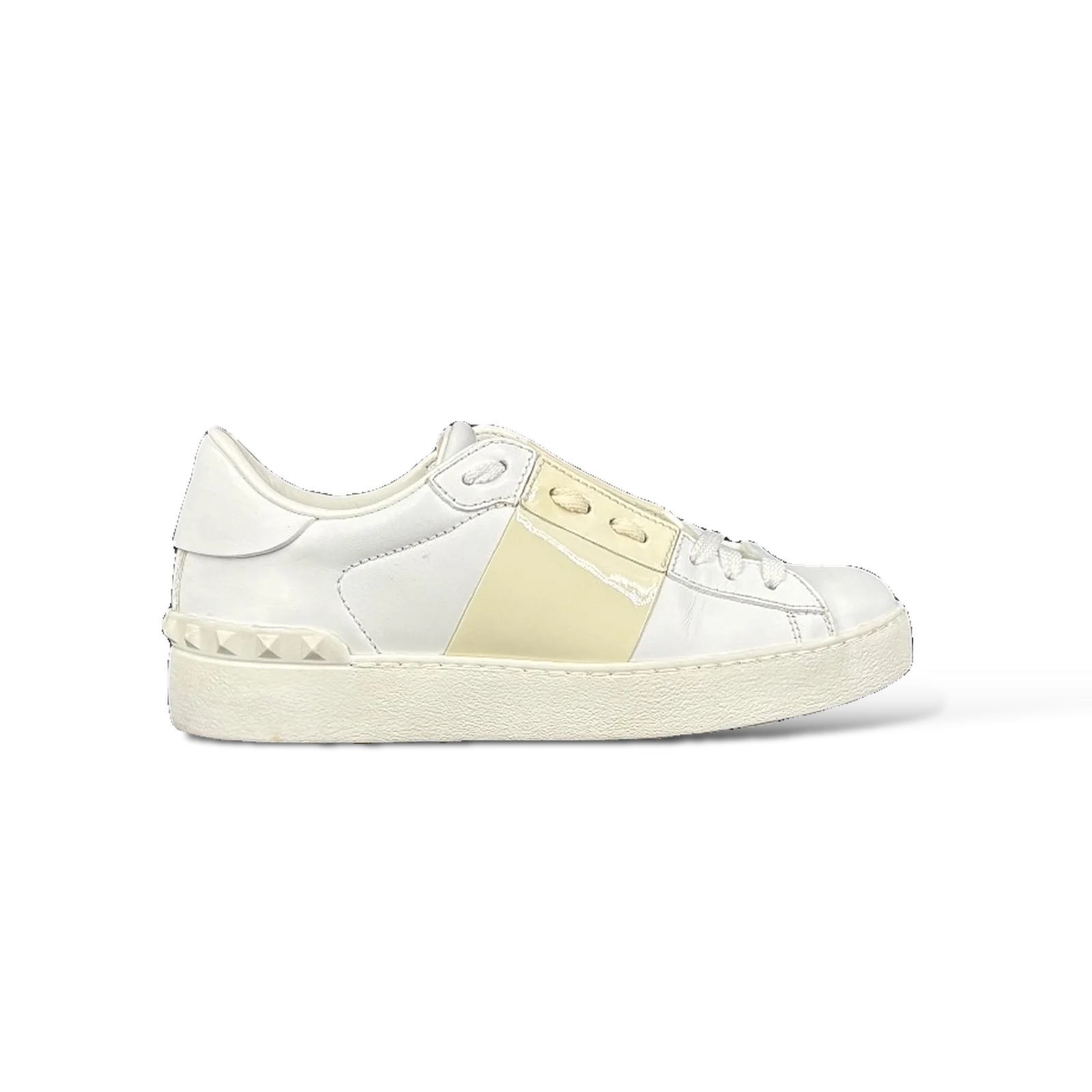 Baskets Valentino Garavani Open Blanc et Ivoire – Taille 35