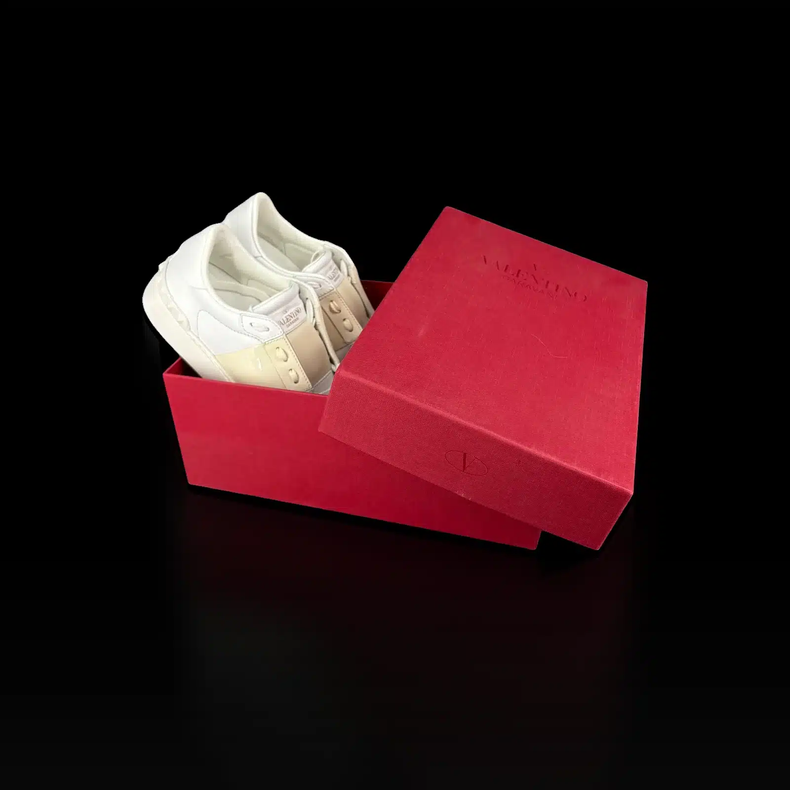 Baskets Valentino Garavani Open Blanc et Ivoire – Taille 35