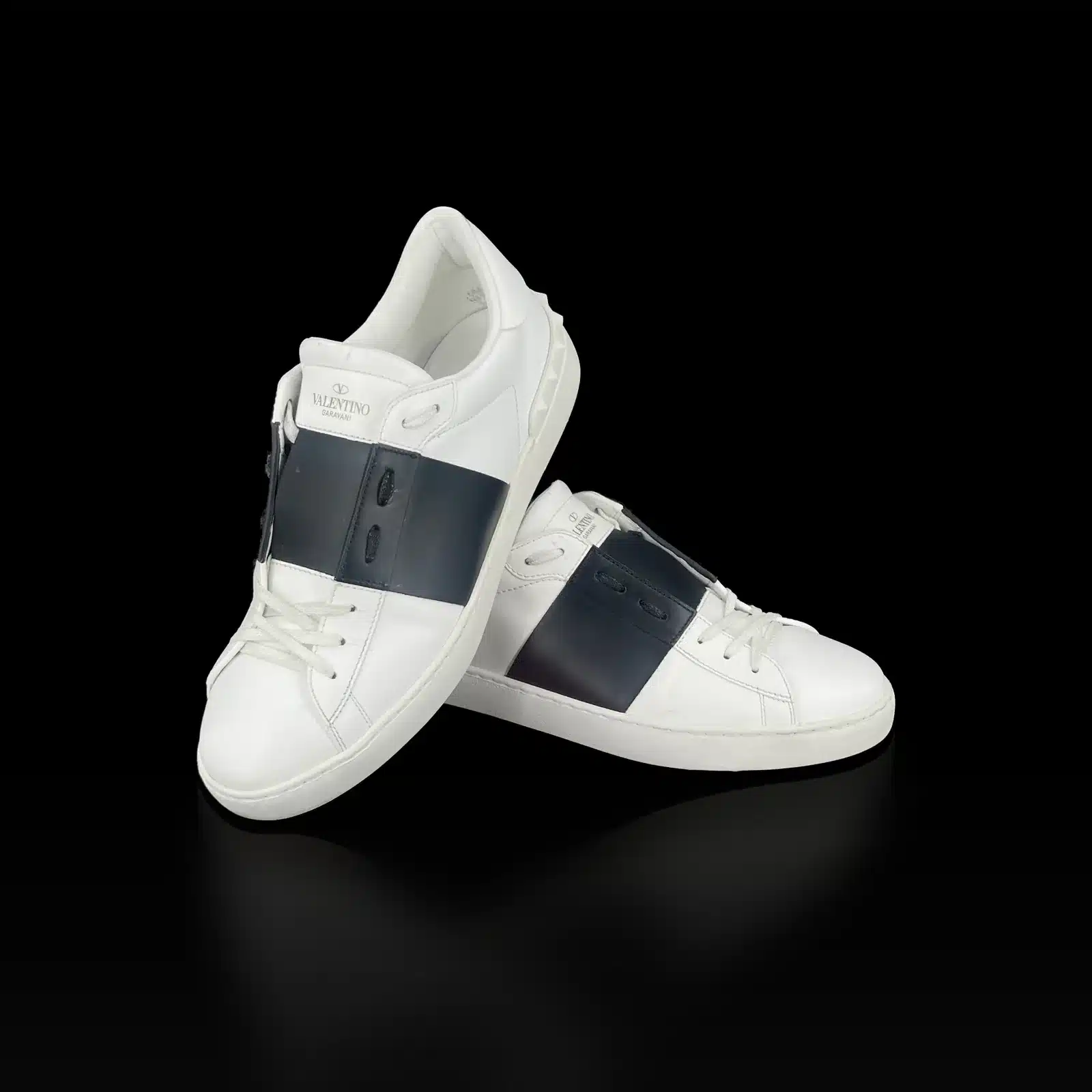Baskets Valentino Open Blanc et Noir – Taille 44