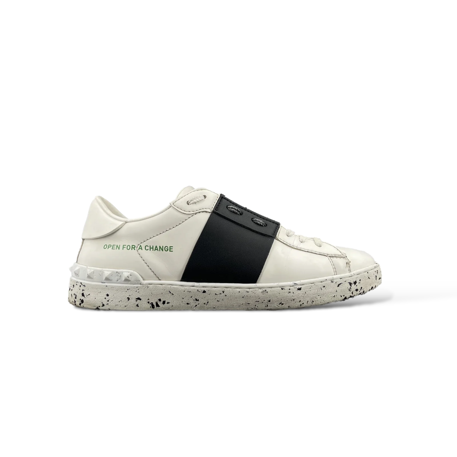 Baskets Valentino Garavani Open For A Change Blanc et Noir – Taille 40,5