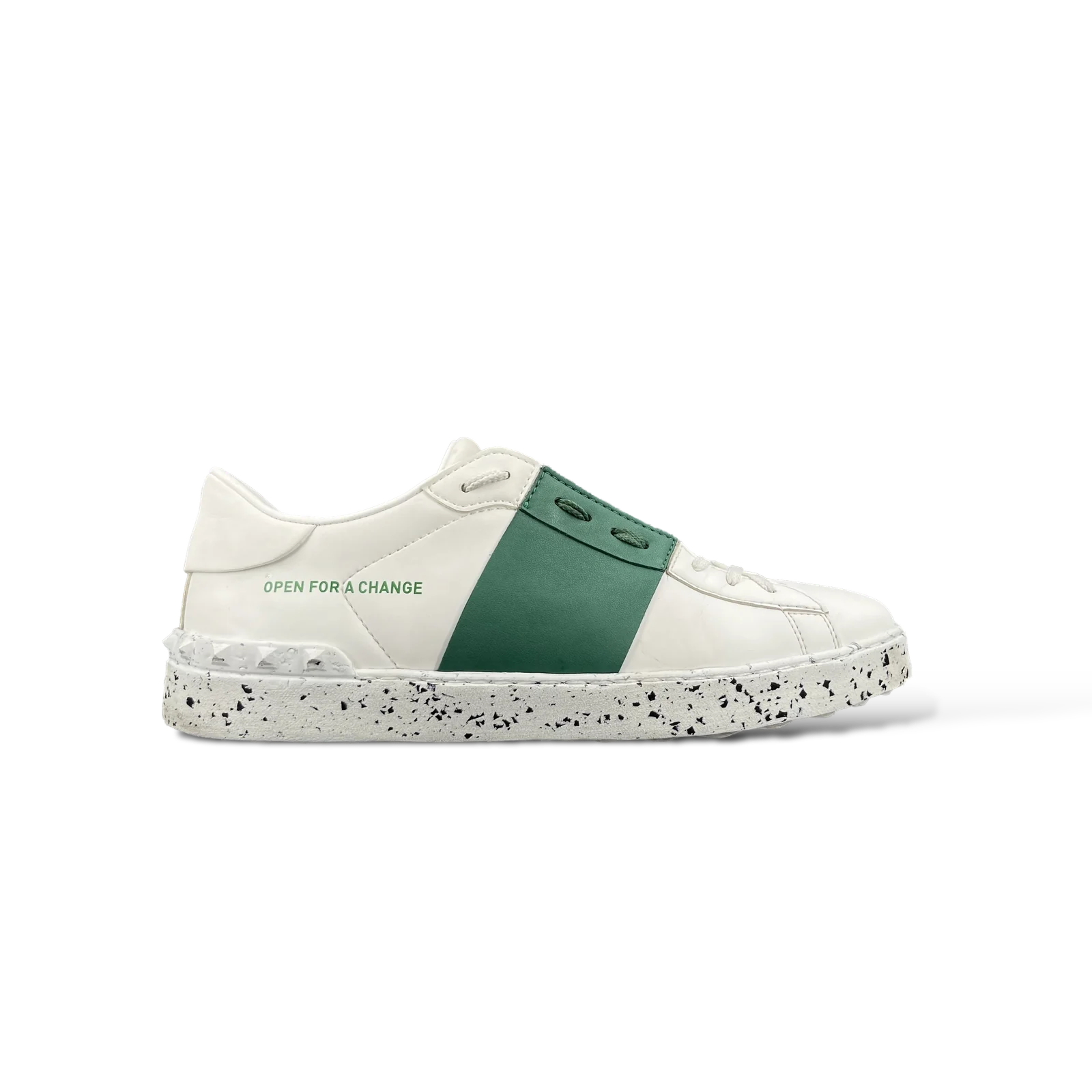 Baskets Valentino Garavani Open For A Change Blanc et Vert – Taille 43