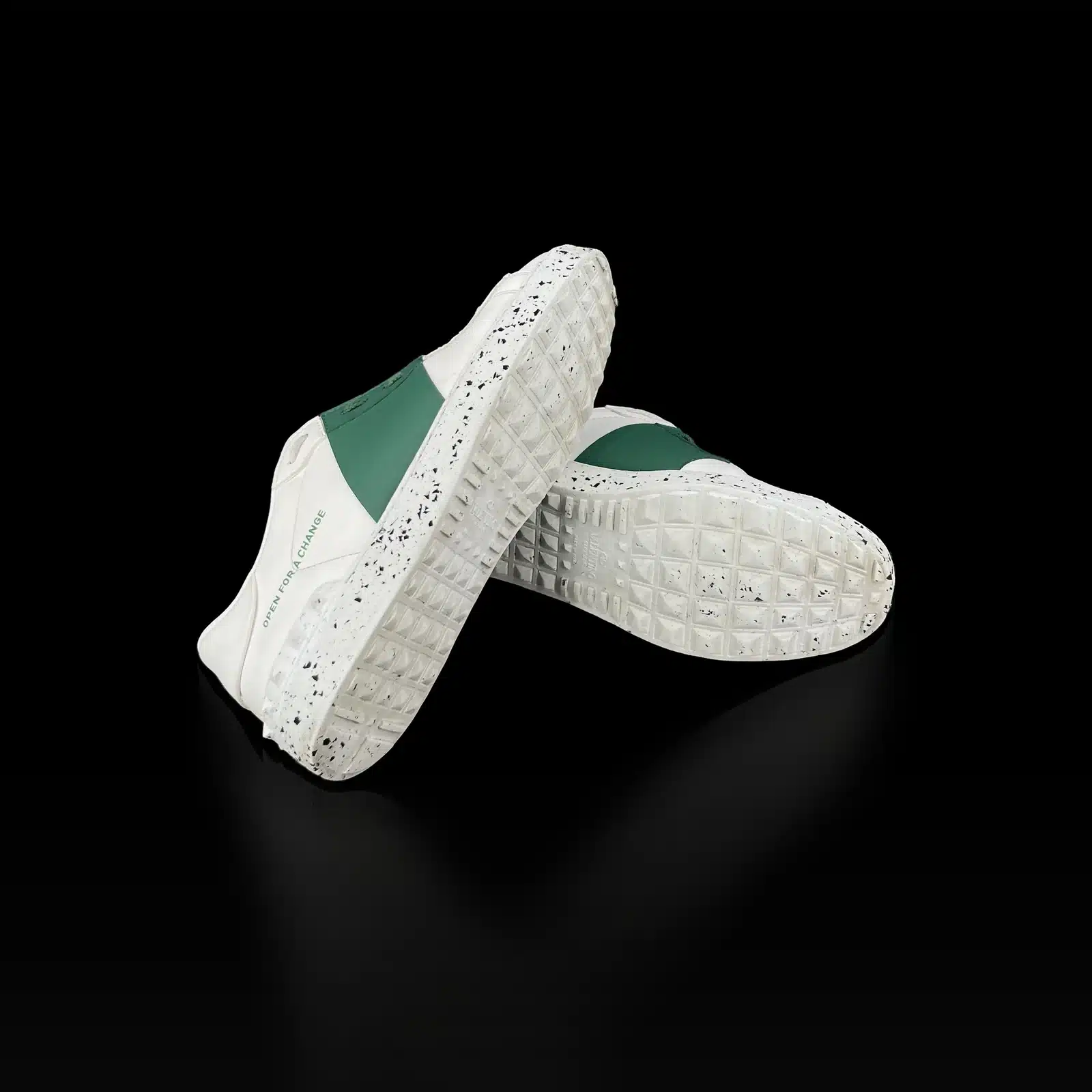 Baskets Valentino Open For A Change vues de dessus, semelles intérieures logo Valentino Garavani