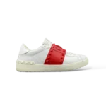 Baskets Valentino Garavani Rockstud Untitled Blanc et Rouge – Pointure 43.5