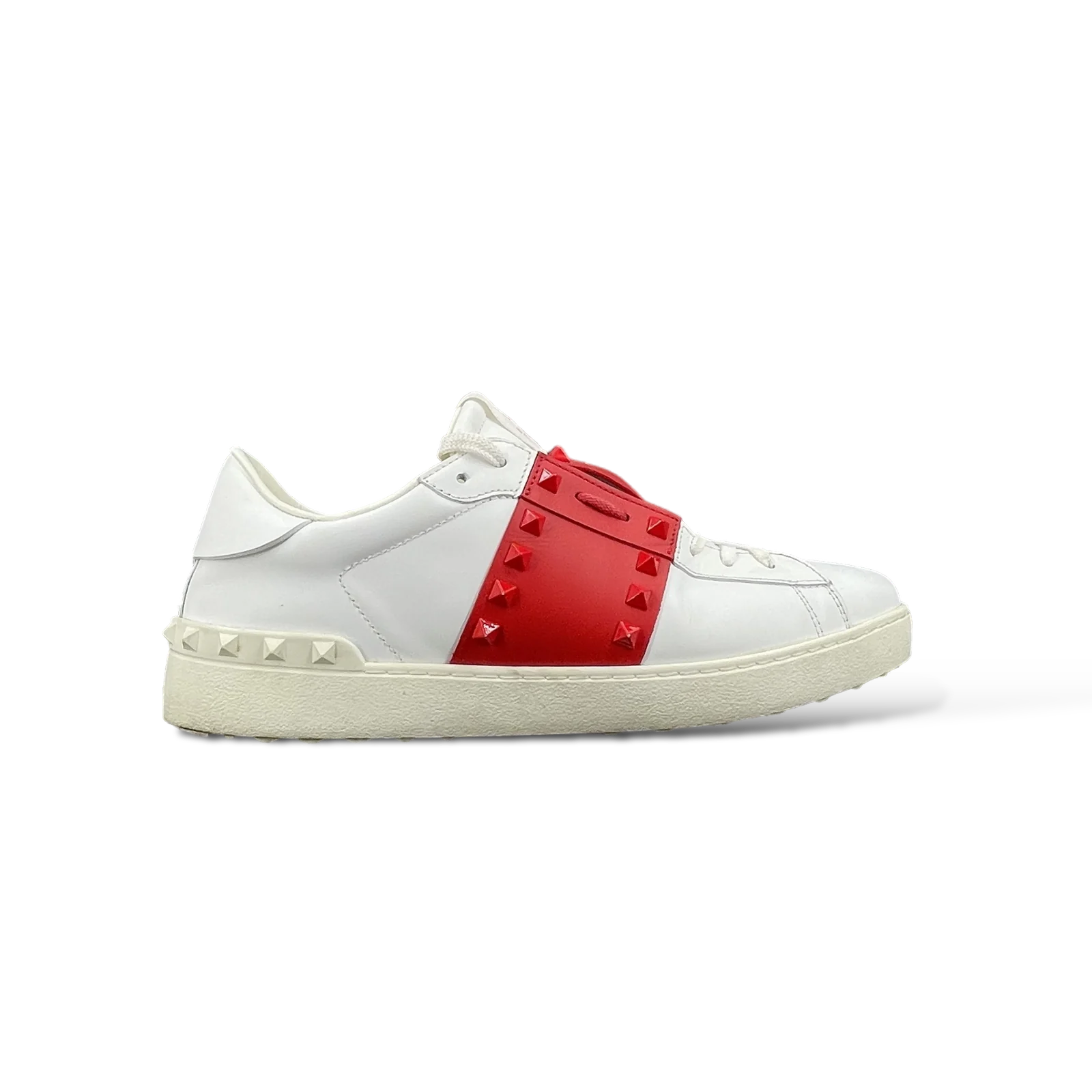 Baskets Valentino Garavani Rockstud Untitled Blanc et Rouge – Pointure 43.5