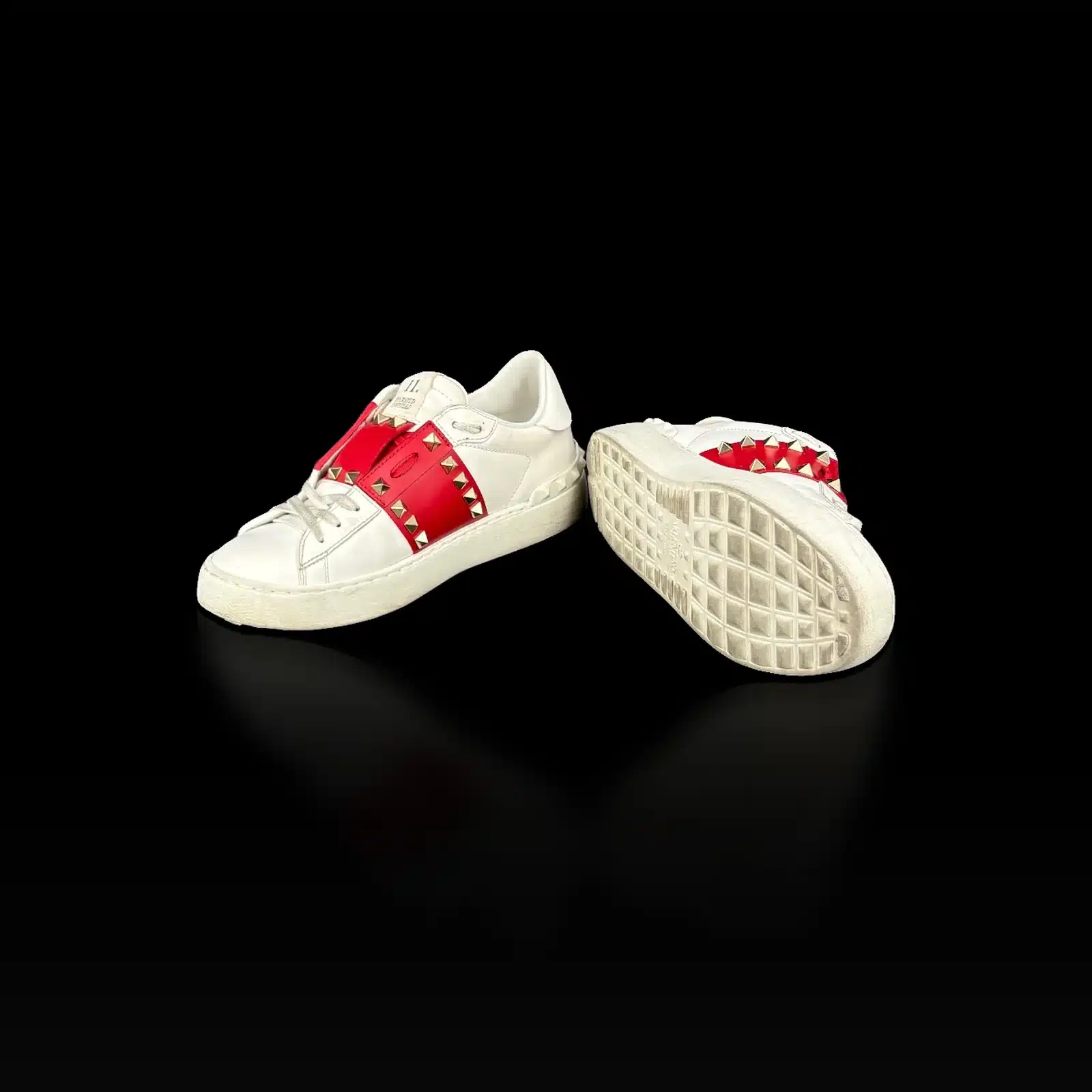 Paire de baskets Valentino Rockstud Untitled, profil et semelle à motif clouté