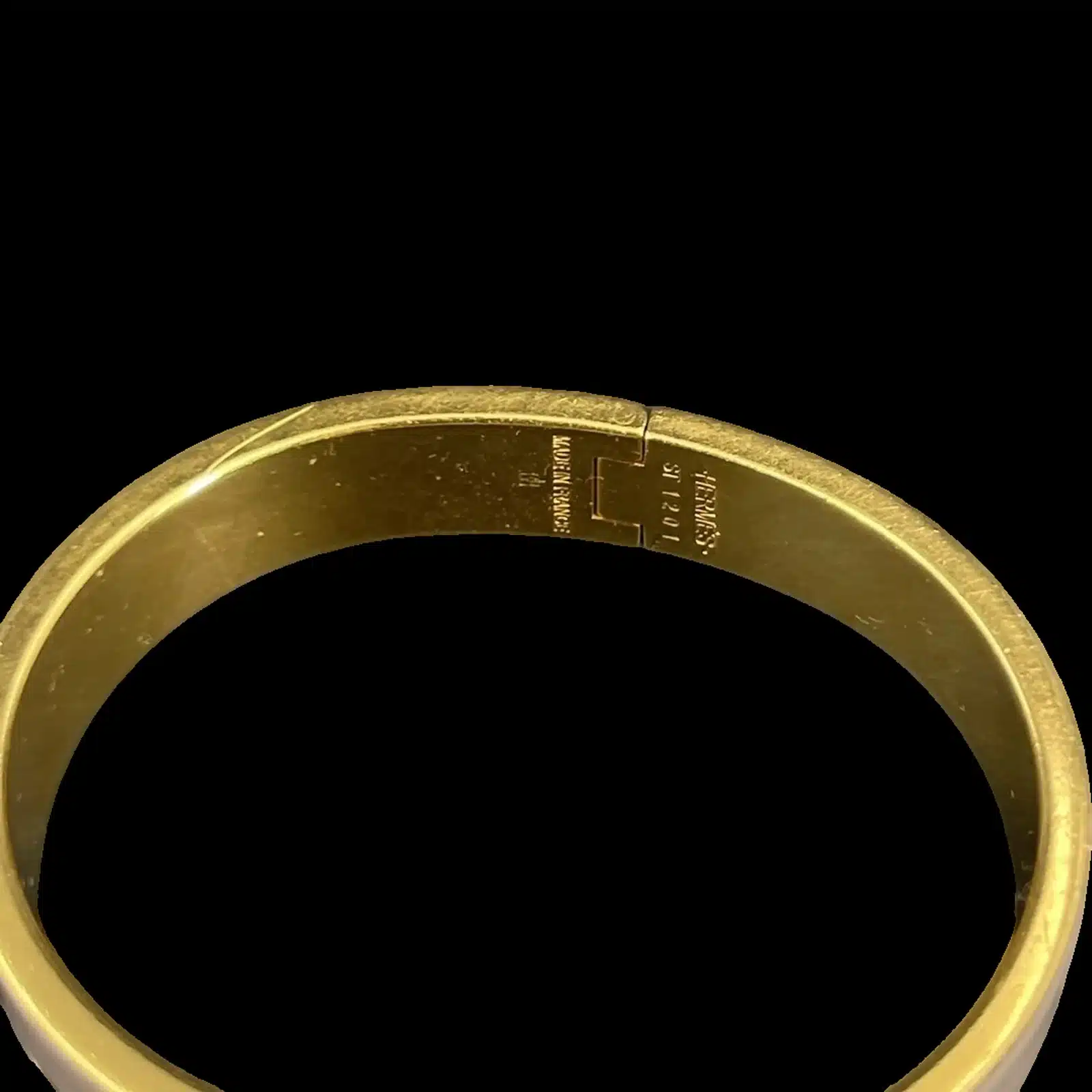 Bracciale Hermès Clic H Beige e Oro – Taglia Unica – 4