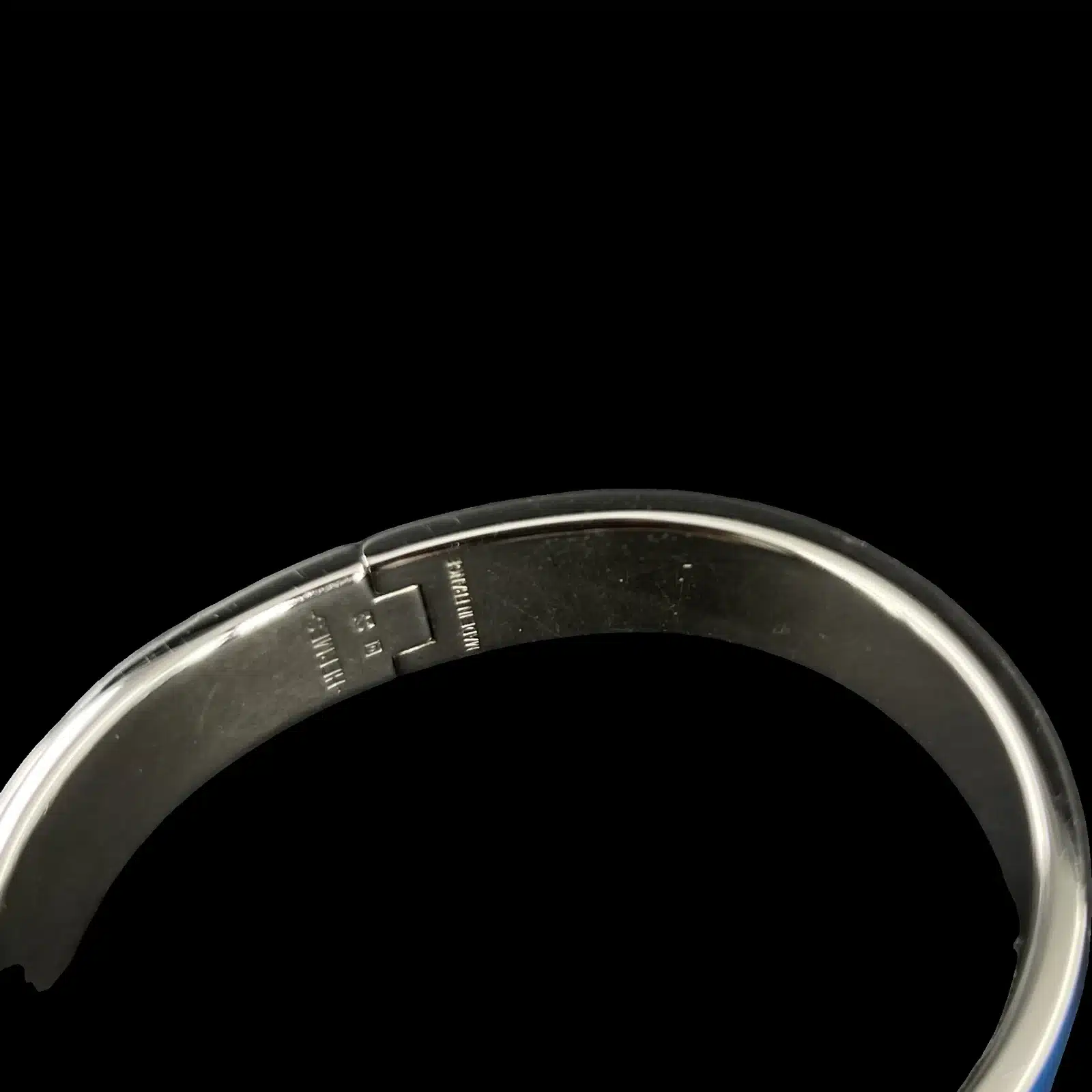Pulsera Hermès Clic H Esmalte Azul y Paladio – Talla Única – 4