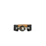 Bracelet Hermès Lancelot Cuir Noir et Palladié – Taille M