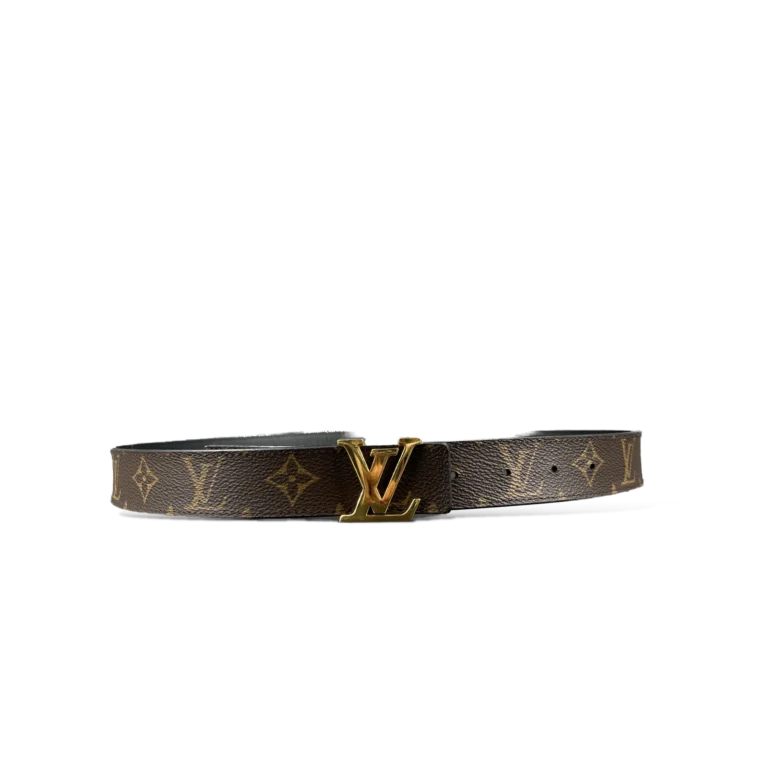 Ceinture Louis Vuitton Initiales Réversible Monogram et Noir – Taille 90