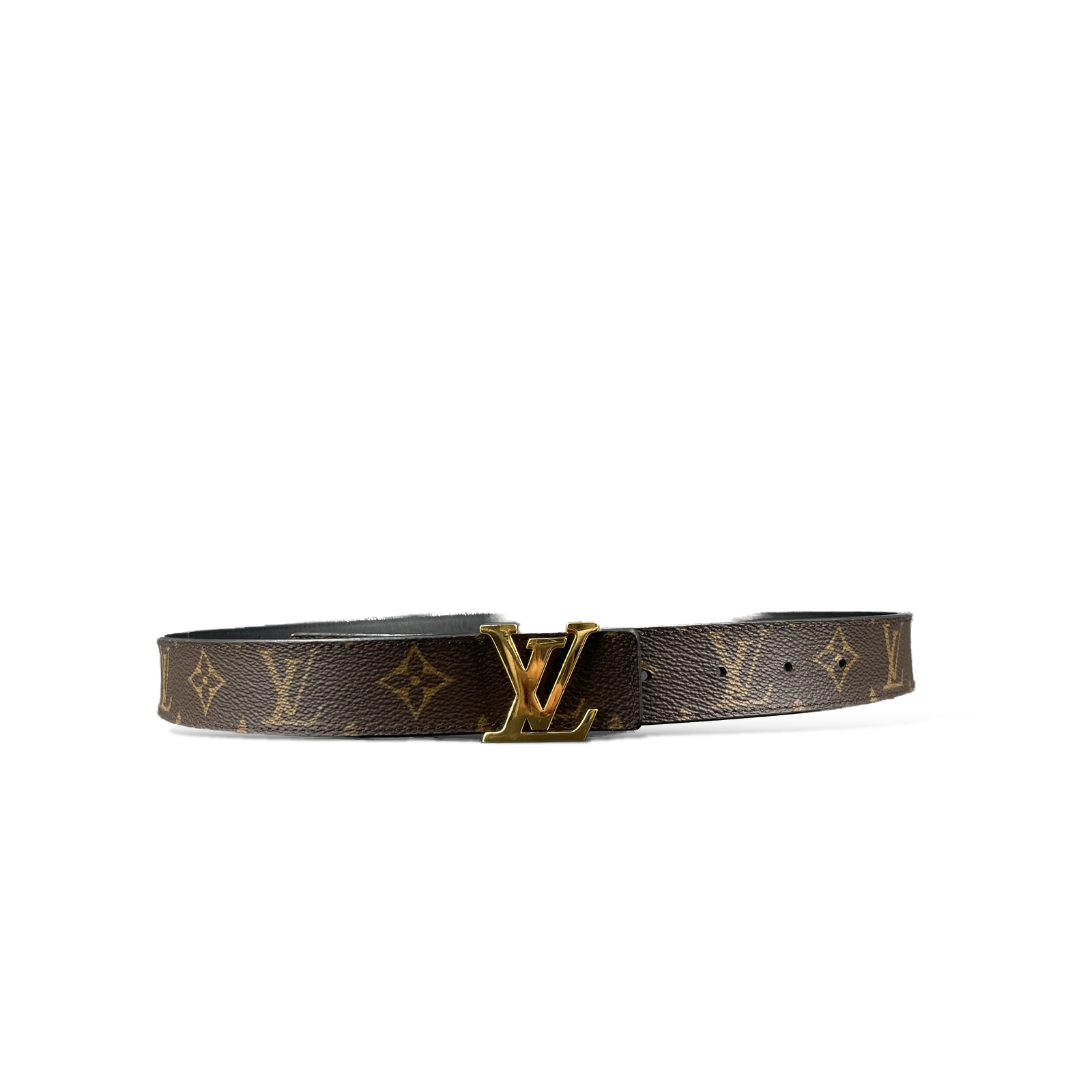 Ceinture Louis Vuitton Initiales Réversible Monogram et Noir – Taille 90