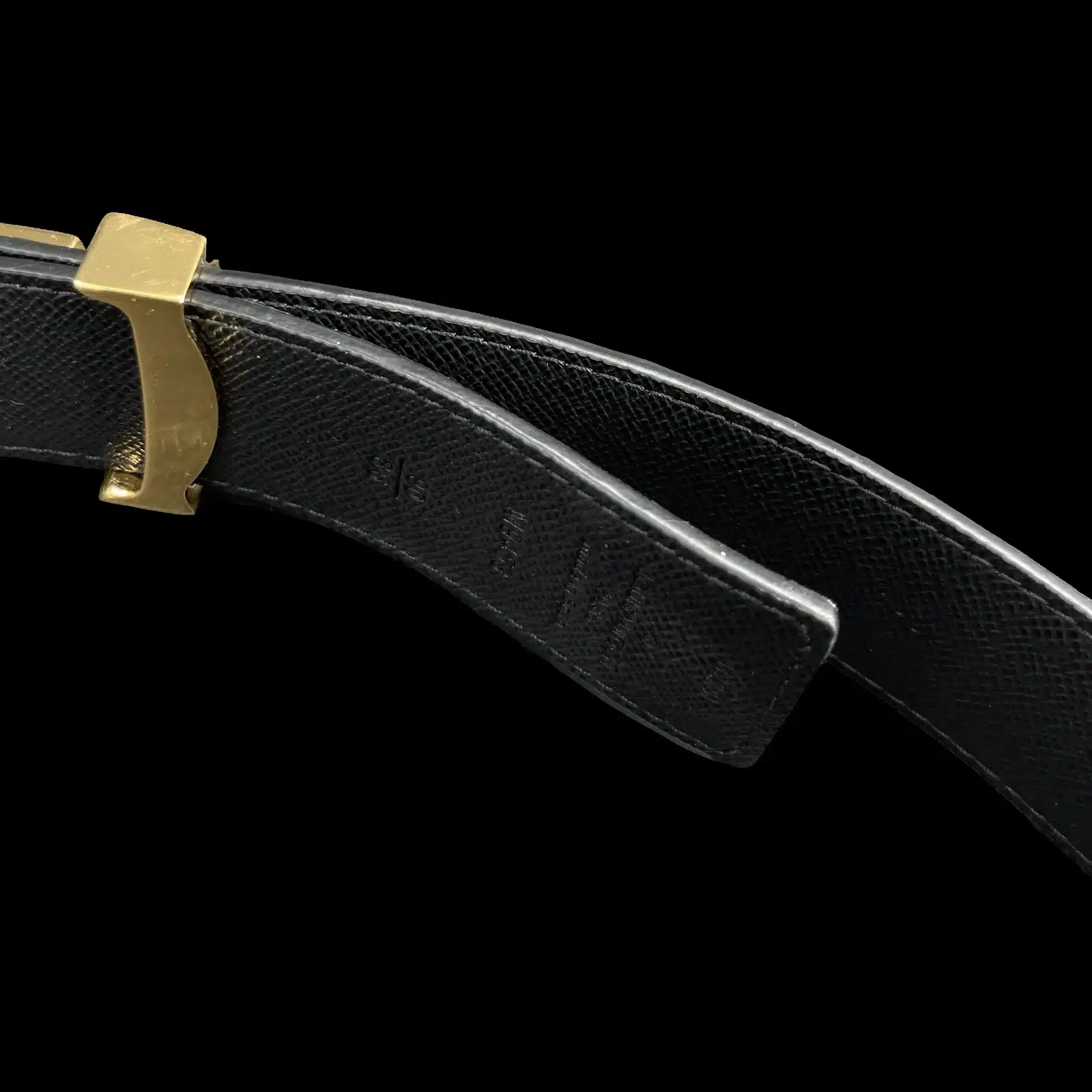 Cinturón Louis Vuitton Initiales Reversible Monogram y Negro – Talla 90 – 3