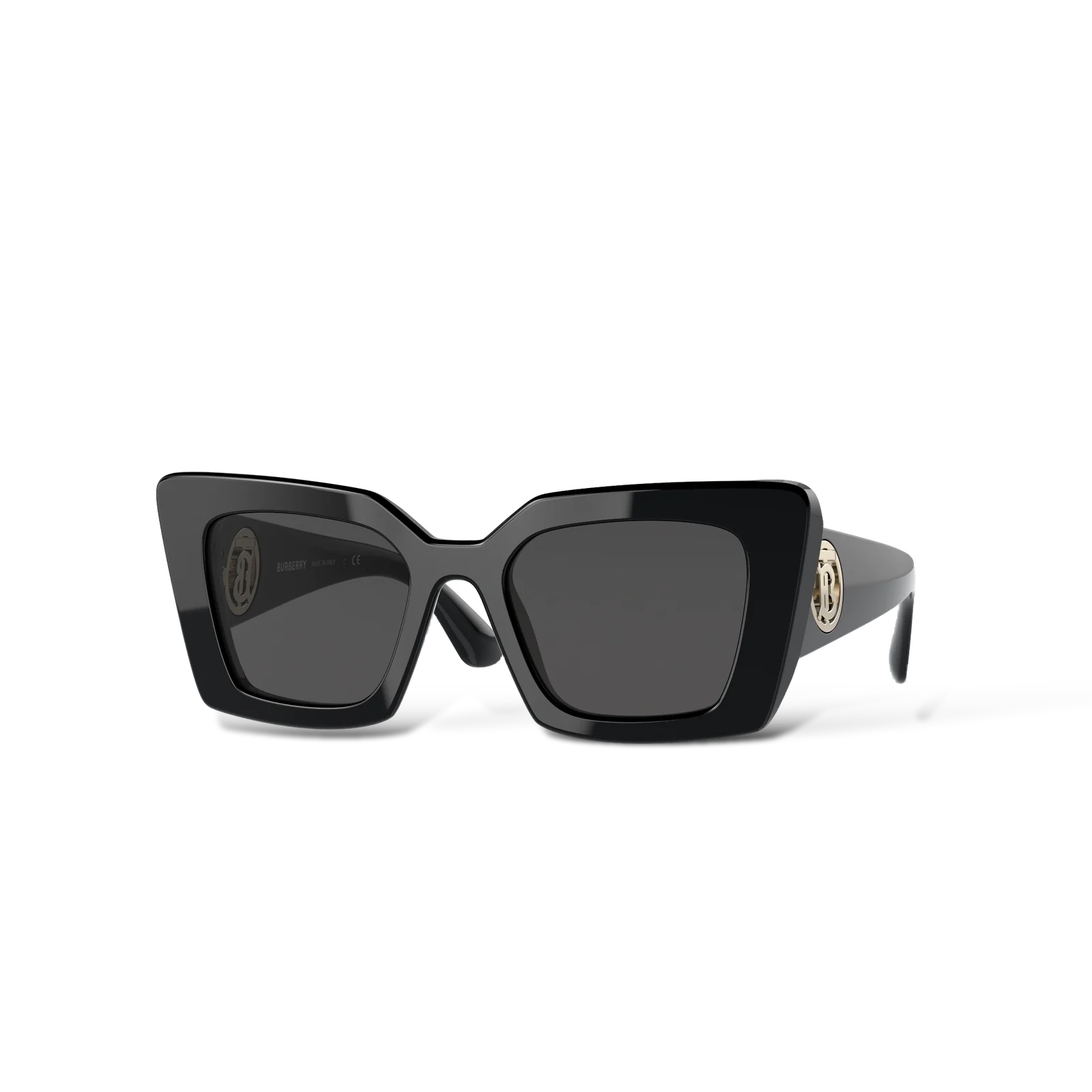 Lunettes de soleil Burberry B4344 Noir et Monogramme TB Doré – Taille Unique