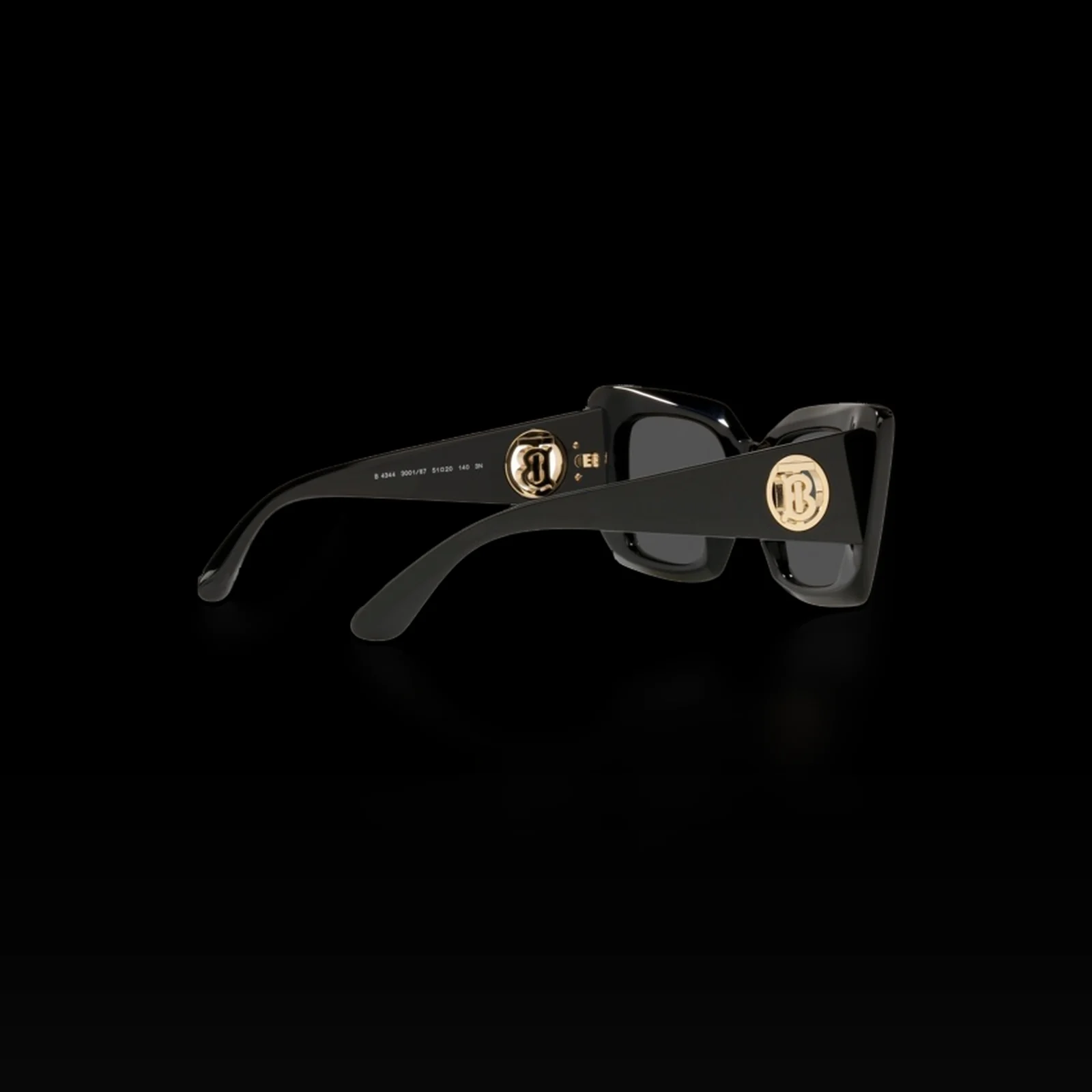 Occhiali da sole Burberry B4344 Neri con Monogramma TB Dorato – Taglia Unica – 6