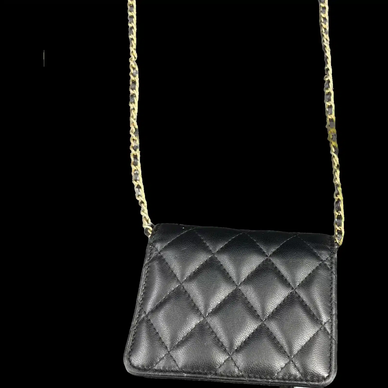Mini Bolso Chanel Acolchado Negro con Cadena – Talla Mini – 4